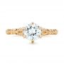 18k Yellow Gold 18k Yellow Gold Solitaire Diamond Engagement Ring - Top View -  102767 - Thumbnail