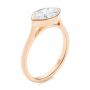 18k Rose Gold 18k Rose Gold Solitaire East-west Marquise Diamond Engagement Ring - Three-Quarter View -  105869 - Thumbnail