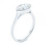 14k White Gold 14k White Gold Solitaire East-west Marquise Diamond Engagement Ring - Three-Quarter View -  105869 - Thumbnail