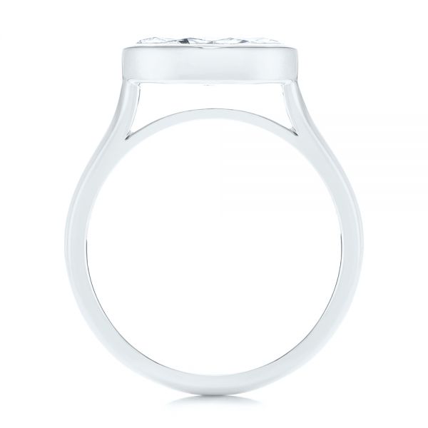  Platinum Platinum Solitaire East-west Marquise Diamond Engagement Ring - Front View -  105869