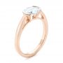 14k Rose Gold Solitaire Engagement Ring - Three-Quarter View -  104327 - Thumbnail