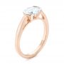 18k Rose Gold 18k Rose Gold Solitaire Engagement Ring - Three-Quarter View -  104327 - Thumbnail