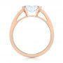 14k Rose Gold Solitaire Engagement Ring - Front View -  104327 - Thumbnail