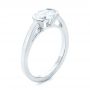 14k White Gold 14k White Gold Solitaire Engagement Ring - Three-Quarter View -  104327 - Thumbnail