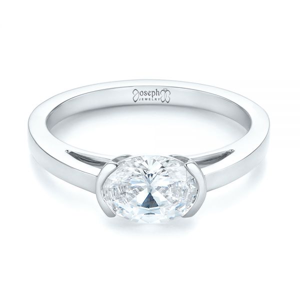  Platinum Platinum Solitaire Engagement Ring - Flat View -  104327