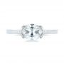 18k White Gold 18k White Gold Solitaire Engagement Ring - Top View -  104327 - Thumbnail