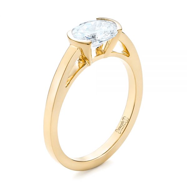 14k Yellow Gold 14k Yellow Gold Solitaire Engagement Ring - Three-Quarter View -  104327
