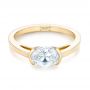 18k Yellow Gold 18k Yellow Gold Solitaire Engagement Ring - Flat View -  104327 - Thumbnail