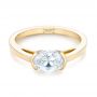 18k Yellow Gold 18k Yellow Gold Solitaire Engagement Ring - Flat View -  104327 - Thumbnail