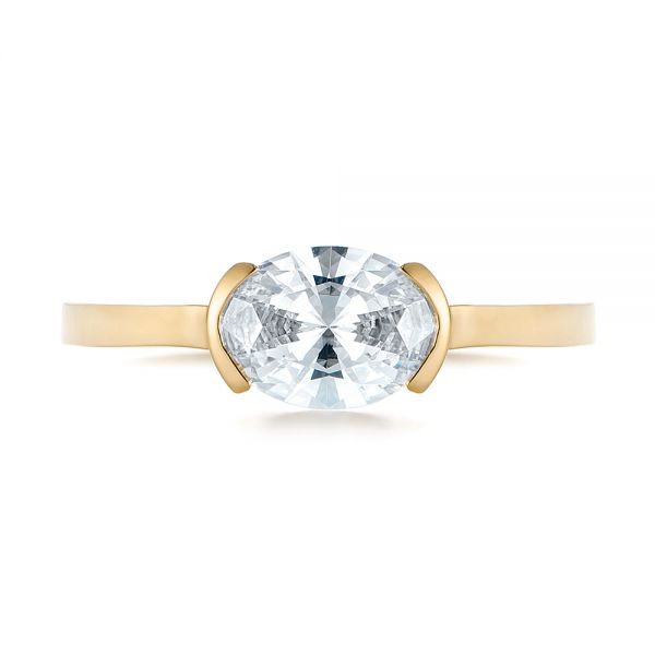 14k Yellow Gold 14k Yellow Gold Solitaire Engagement Ring - Top View -  104327