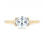 14k Yellow Gold 14k Yellow Gold Solitaire Engagement Ring - Top View -  104327 - Thumbnail