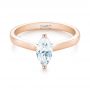 14k Rose Gold 14k Rose Gold Solitaire Marquise Diamond Engagement Ring - Flat View -  104097 - Thumbnail