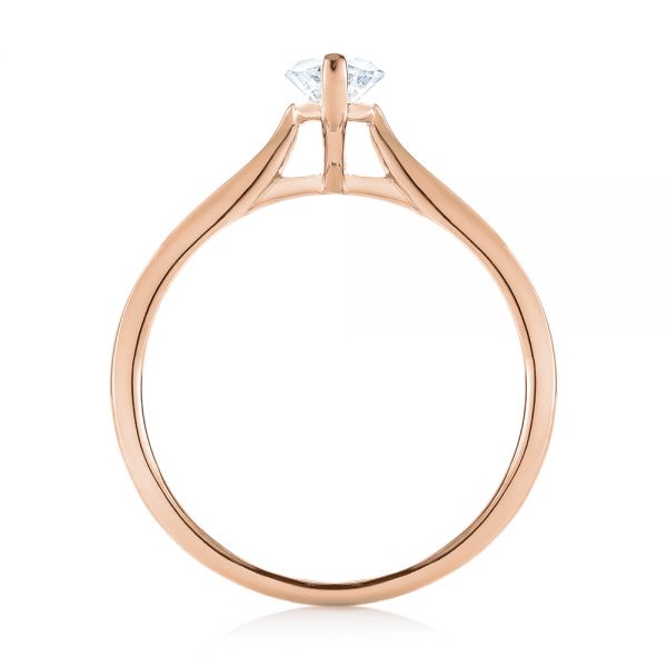 14k Rose Gold 14k Rose Gold Solitaire Marquise Diamond Engagement Ring - Front View -  104097