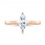14k Rose Gold 14k Rose Gold Solitaire Marquise Diamond Engagement Ring - Top View -  104097 - Thumbnail