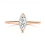18k Rose Gold 18k Rose Gold Solitaire Marquise Diamond Engagement Ring - Top View -  106271 - Thumbnail