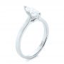 14k White Gold Solitaire Marquise Diamond Engagement Ring - Three-Quarter View -  104097 - Thumbnail