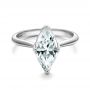 14k White Gold 14k White Gold Solitaire Marquise Diamond Engagement Ring - Flat View -  106104 - Thumbnail