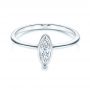 14k White Gold Solitaire Marquise Diamond Engagement Ring - Flat View -  106271 - Thumbnail