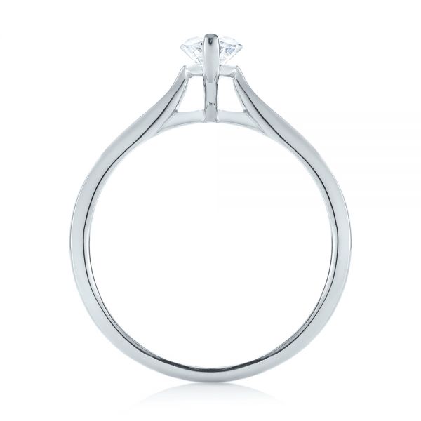 14k White Gold Solitaire Marquise Diamond Engagement Ring - Front View -  104097