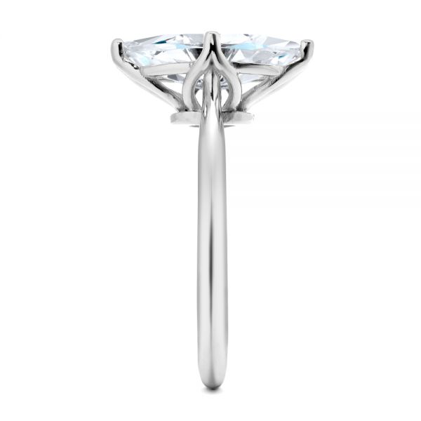  Platinum Platinum Solitaire Marquise Diamond Engagement Ring - Side View -  106104