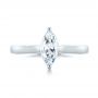 18k White Gold 18k White Gold Solitaire Marquise Diamond Engagement Ring - Top View -  104097 - Thumbnail