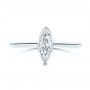 18k White Gold 18k White Gold Solitaire Marquise Diamond Engagement Ring - Top View -  106271 - Thumbnail