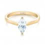 14k Yellow Gold 14k Yellow Gold Solitaire Marquise Diamond Engagement Ring - Flat View -  104097 - Thumbnail