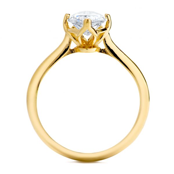 14k Yellow Gold 14k Yellow Gold Solitaire Marquise Diamond Engagement Ring - Front View -  106104