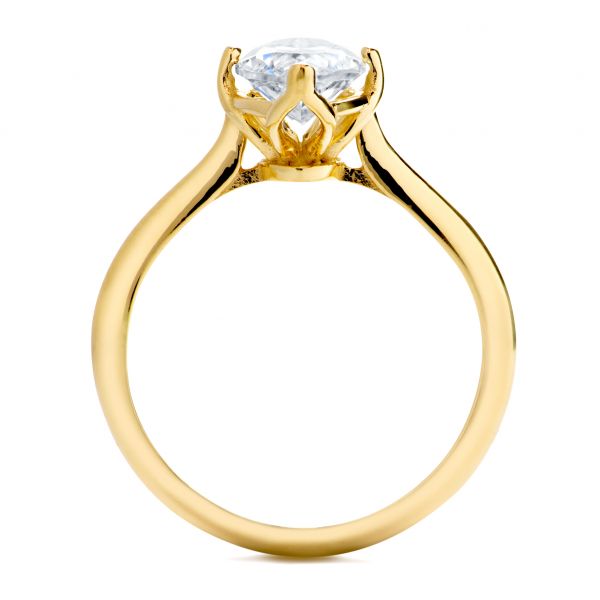 14k Yellow Gold 14k Yellow Gold Solitaire Marquise Diamond Engagement Ring - Front View - 106104