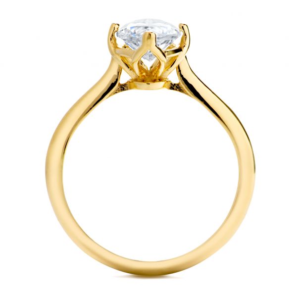 18k Yellow Gold 18k Yellow Gold Solitaire Marquise Diamond Engagement Ring - Front View -  106104