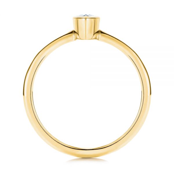 14k Yellow Gold 14k Yellow Gold Solitaire Marquise Diamond Engagement Ring - Front View -  106271