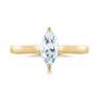 14k Yellow Gold 14k Yellow Gold Solitaire Marquise Diamond Engagement Ring - Top View -  104097 - Thumbnail