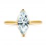 14k Yellow Gold 14k Yellow Gold Solitaire Marquise Diamond Engagement Ring - Top View -  106104 - Thumbnail
