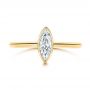 18k Yellow Gold 18k Yellow Gold Solitaire Marquise Diamond Engagement Ring - Top View -  106271 - Thumbnail