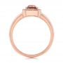 18k Rose Gold 18k Rose Gold Solitaire Peach Sapphire Engagement Ring - Front View -  105713 - Thumbnail