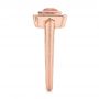 14k Rose Gold Solitaire Peach Sapphire Engagement Ring - Side View -  105713 - Thumbnail