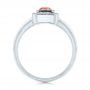  Platinum Platinum Solitaire Peach Sapphire Engagement Ring - Front View -  105713 - Thumbnail