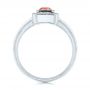 18k White Gold 18k White Gold Solitaire Peach Sapphire Engagement Ring - Front View -  105713 - Thumbnail