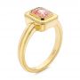 18k Yellow Gold 18k Yellow Gold Solitaire Peach Sapphire Engagement Ring - Three-Quarter View -  105713 - Thumbnail
