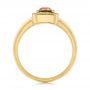 18k Yellow Gold 18k Yellow Gold Solitaire Peach Sapphire Engagement Ring - Front View -  105713 - Thumbnail