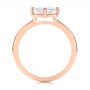 14k Rose Gold Solitaire Princess Cut Diamond Engagement Ring - Front View -  106638 - Thumbnail