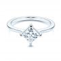  Platinum Platinum Solitaire Princess Cut Diamond Engagement Ring - Flat View -  106638 - Thumbnail