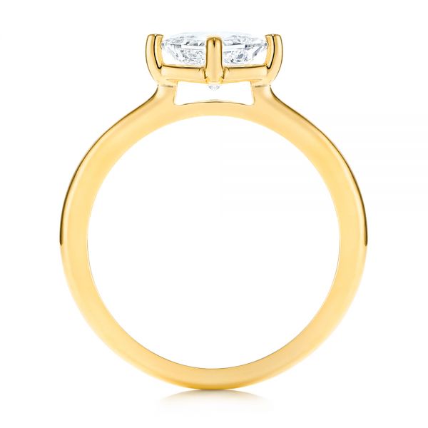 14k Yellow Gold 14k Yellow Gold Solitaire Princess Cut Diamond Engagement Ring - Front View -  106638