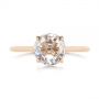 18k Rose Gold 18k Rose Gold Solitaire Rose Cut Diamond Engagement Ring - Top View -  105186 - Thumbnail