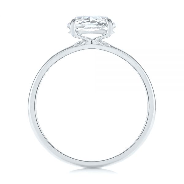  Platinum Platinum Solitaire Rose Cut Diamond Engagement Ring - Front View -  105186