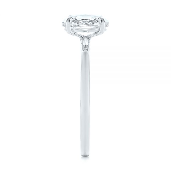  Platinum Platinum Solitaire Rose Cut Diamond Engagement Ring - Side View -  105186