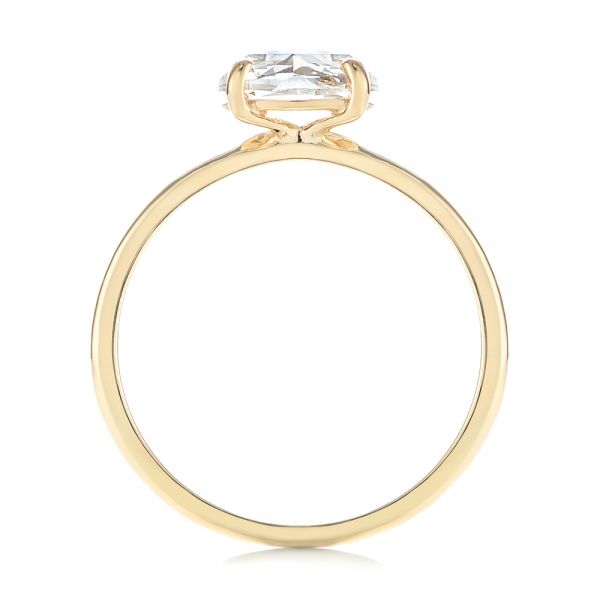 14k Yellow Gold Solitaire Rose Cut Diamond Engagement Ring - Front View - 105186