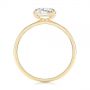 14k Yellow Gold Solitaire Rose Cut Diamond Engagement Ring - Front View -  105186 - Thumbnail