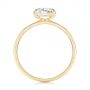 14k Yellow Gold Solitaire Rose Cut Diamond Engagement Ring - Front View -  105186 - Thumbnail