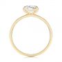 18k Yellow Gold 18k Yellow Gold Solitaire Rose Cut Diamond Engagement Ring - Front View -  105186 - Thumbnail